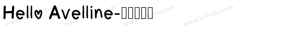 Hello Avelline字体转换